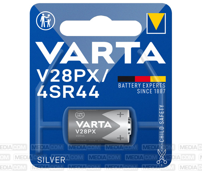 Batterie Silver Oxide, V28PX, 4SR44, 6.2V