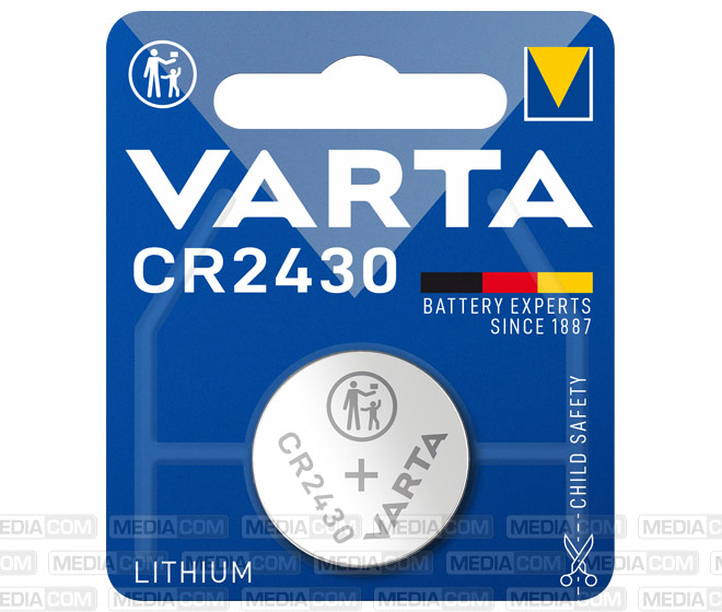 Batterie Lithium, Knopfzelle, CR2430, 3V