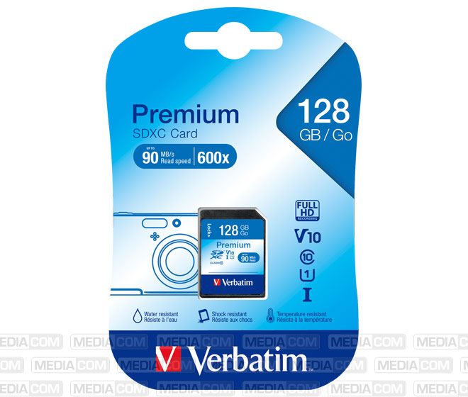 SDXC-Card 128GB, Premium, Class 10, U1, UHS-I