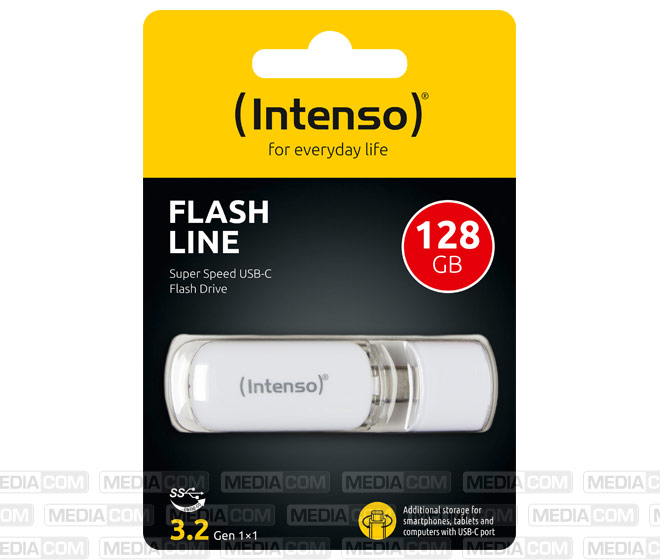 USB 3.2 OTG Stick 128GB, Flash Line, weiss