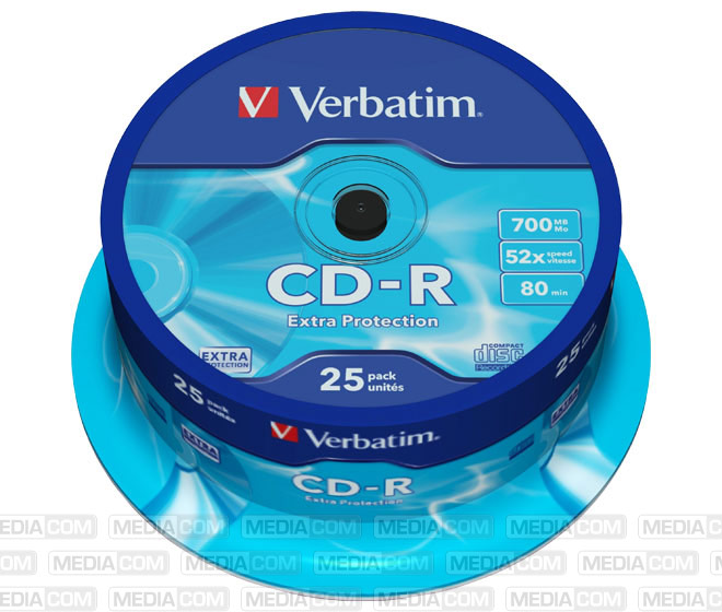 CD-R 80Min/700MB/52x Cakebox  (25 Disc)