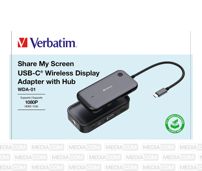 Wireless Adapter, Share My Screen, USB-C, HDMI, Full HD