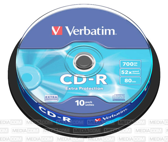 CD-R 80Min/700MB/52x Cakebox (10 Disc)