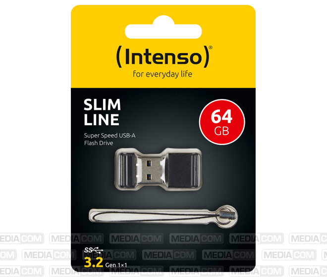 USB 3.2 Stick 64GB, Slim Line, schwarz