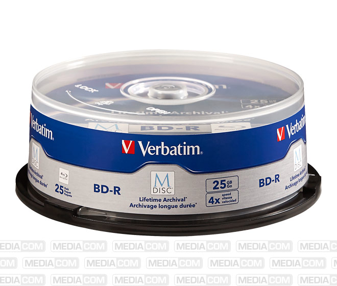 M-DISC BD-R 25GB/1-4x Cakebox (25 Disc)