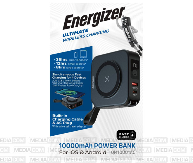 Akku Powerbank, 10.000mAh, QM10001AC, schwarz