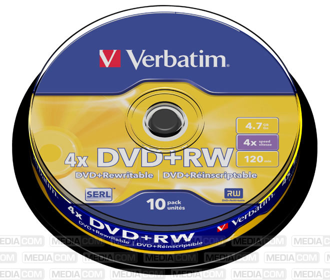 DVD+RW 4.7GB/120Min/4x Cakebox (10 Disc) DVD+RW 4.7GB/120Min/4x Cakebox (10 Disc)