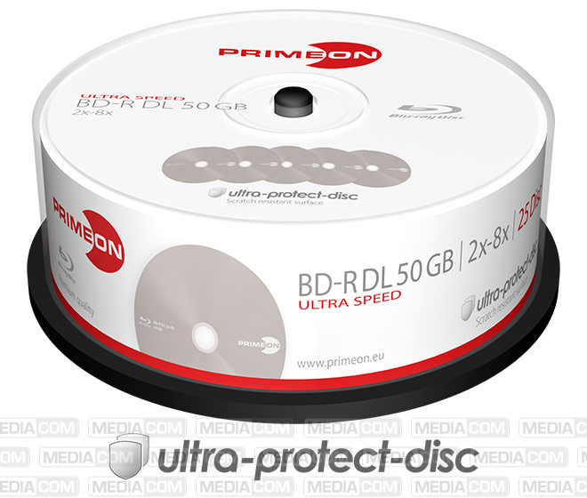 BD-R DL 50GB/2-8x, Ultra Speed, Cakebox (25 Disc)