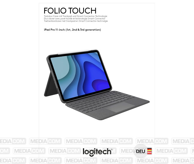 Tastatur Folio Touch, Smart Connector, grafit