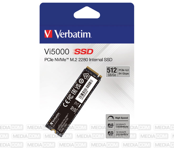 SSD 512GB, PCIe 4.0, M.2 2280, NVMe, Vi5000