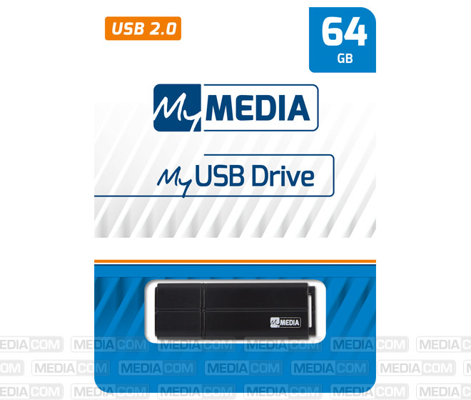 USB 2.0 Stick 64GB, schwarz