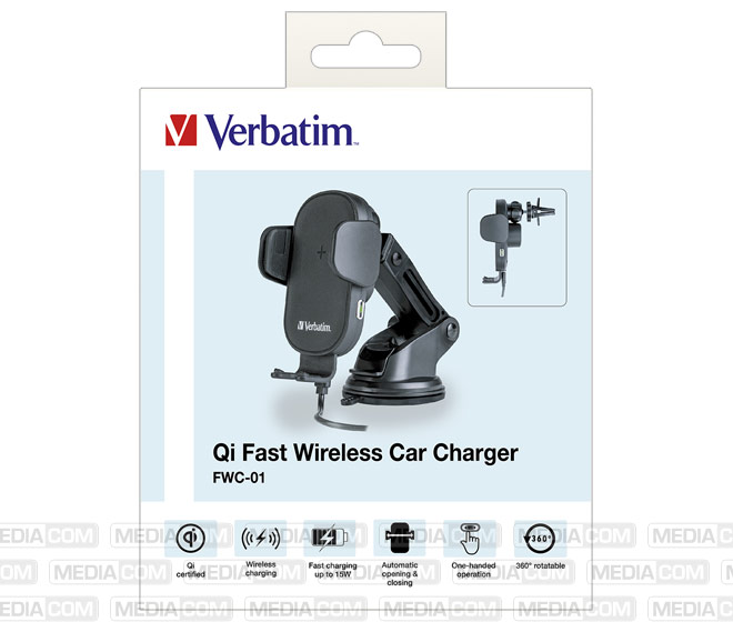 Fast Wireless Charger, KFZ, Qi, 9V/12V, FWC-01