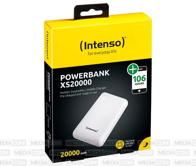Akku Powerbank, 20.000mAh, XS20000, weiss