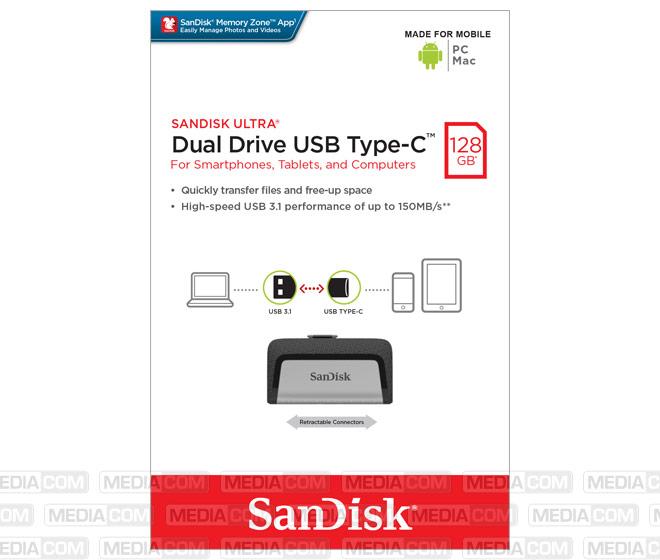 USB 3.1 OTG Stick 128GB, Ultra Dual Drive