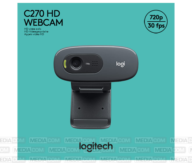 Webcam C270, HD 720p, schwarz