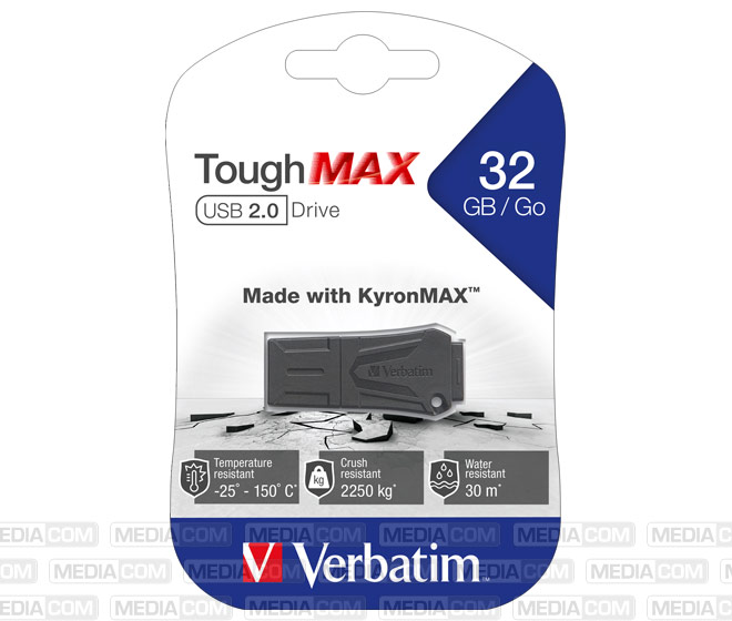 USB 2.0 Stick 32GB, ToughMAX, schwarz