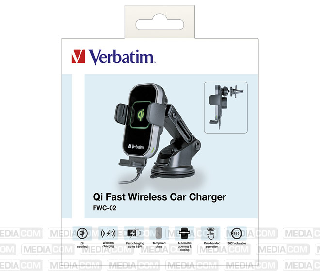 Fast Wireless Charger, KFZ, Qi, 9V/12V, FWC-02 Fast Wireless Charger, KFZ, Qi, 9V/12V, FWC-02