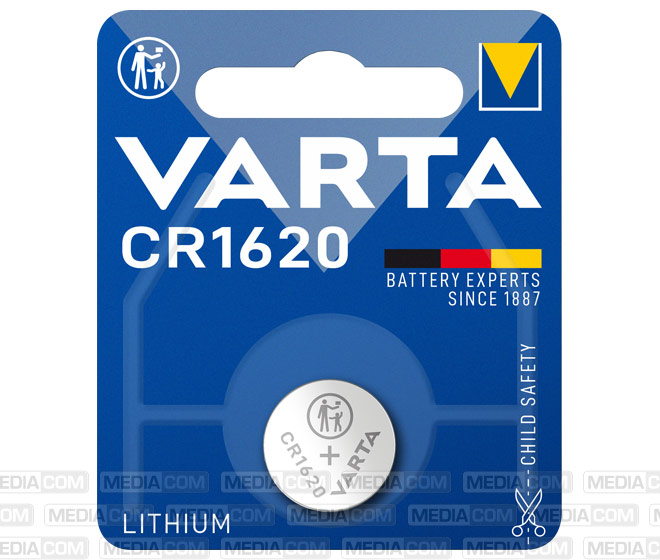 Batterie Lithium, Knopfzelle, CR1620, 3V