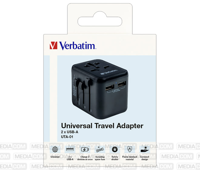 Ladeadapter, Universal Travel, UTA-01, 12W