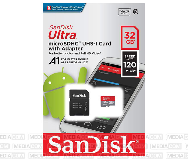 microSDHC Card 32GB, Ultra, Class 10, U1, A1