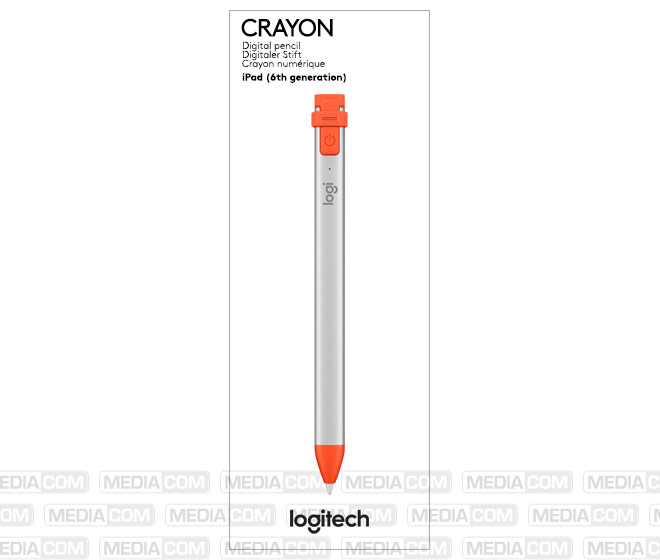 Digital Pen CRAYON, Lightning, Wireless, silber-orange