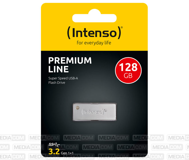 USB 3.2 Stick 128GB, Premium Line, Metall, silber
