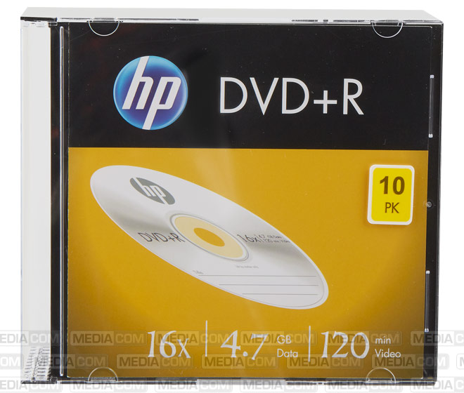 DVD+R 4.7GB/120Min/16x Slimcase (10 Disc)