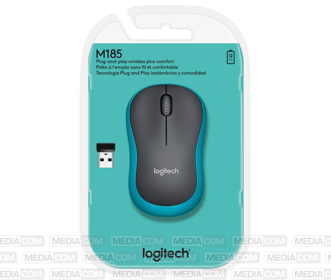 Maus M185, Wireless, blau