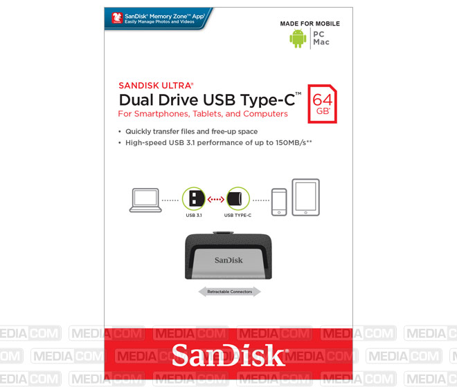 USB 3.1 OTG Stick 64GB, Ultra Dual Drive