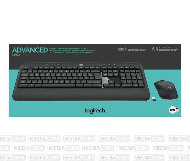 Tastatur-Maus Set MK540, Wireless, schwarz