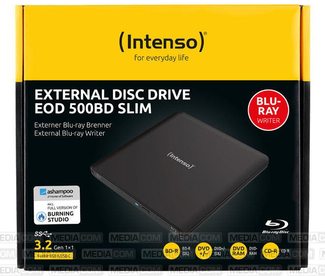 Blu-ray Recorder, USB 3.2, 6x/8x/24x, Slim