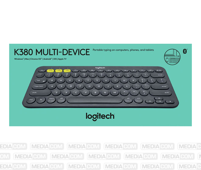 Tastatur K380, Wireless, Bluetooth, schwarz