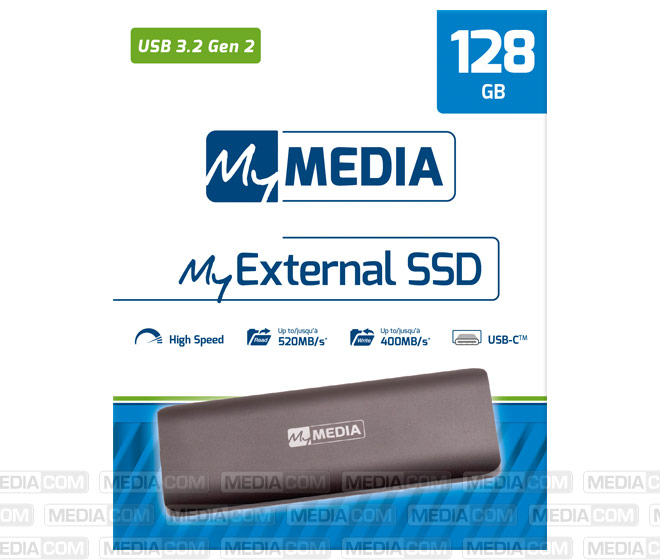 SSD 128GB, USB 3.1, Typ A-C, Mini