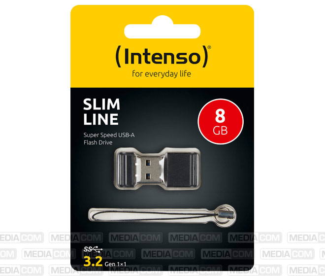 USB 3.2 Stick 8GB, Slim Line, schwarz