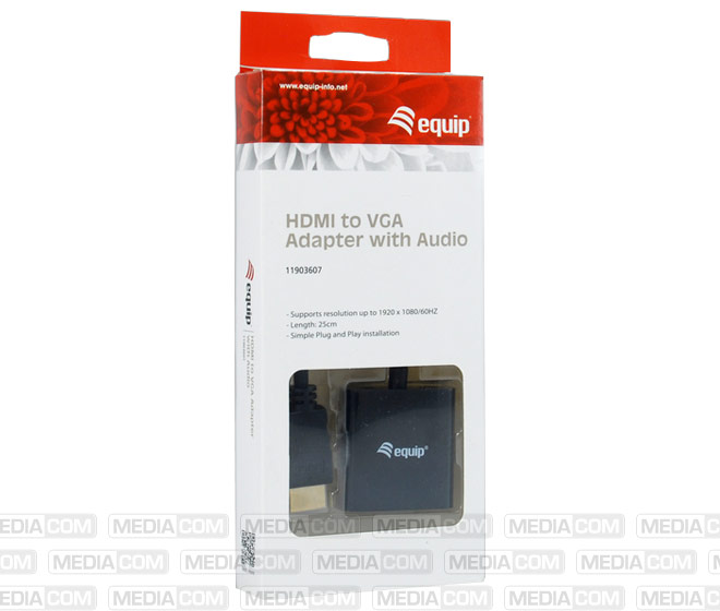 Monitor Adapter, HDMI/VGA (HD15) Adapter inkl. Audio