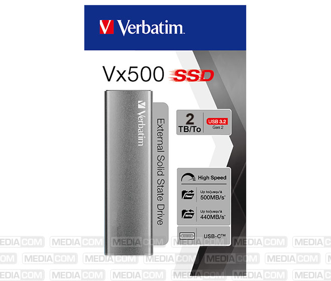 SSD 2TB, USB 3.2, Typ A-C, Vx500