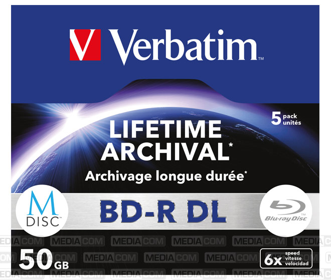 M-DISC BD-R DL 50GB/1-6x Jewelcase (5 Disc)