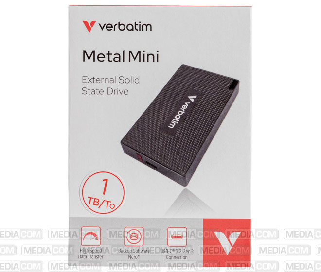 SSD 1TB, USB 3.2, Typ A-C, Metal Mini