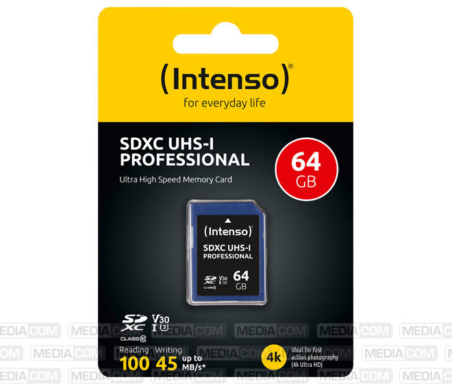 SDXC-Card 64GB, Professional, Class 10, U1, UHS-I