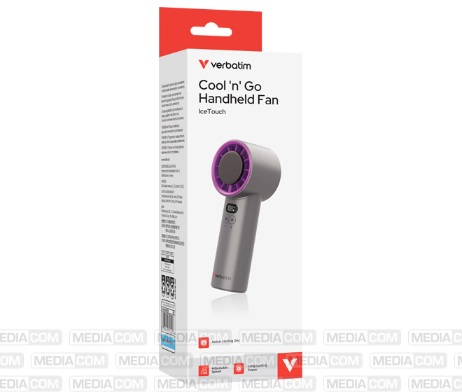 Handventilator Cool'n'Go IceTouch grau/lila