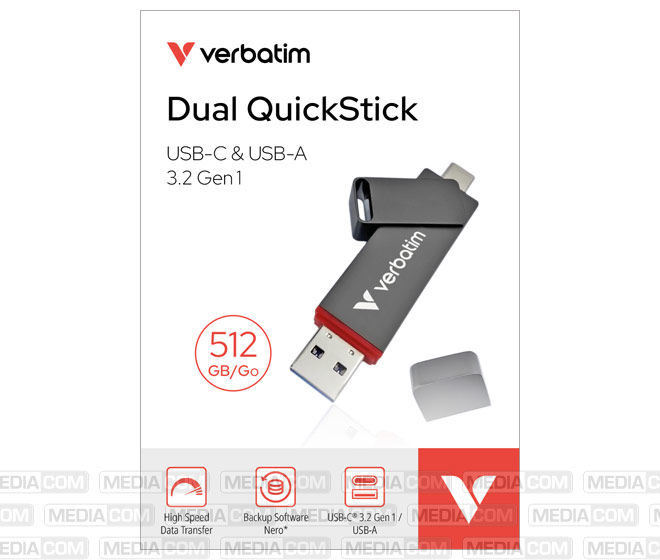 USB 3.2 Stick 512GB, Dual, QuickStick