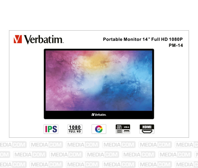 Portable Monitor PM-14, 14'' (35.56cm), LCD, Full HD