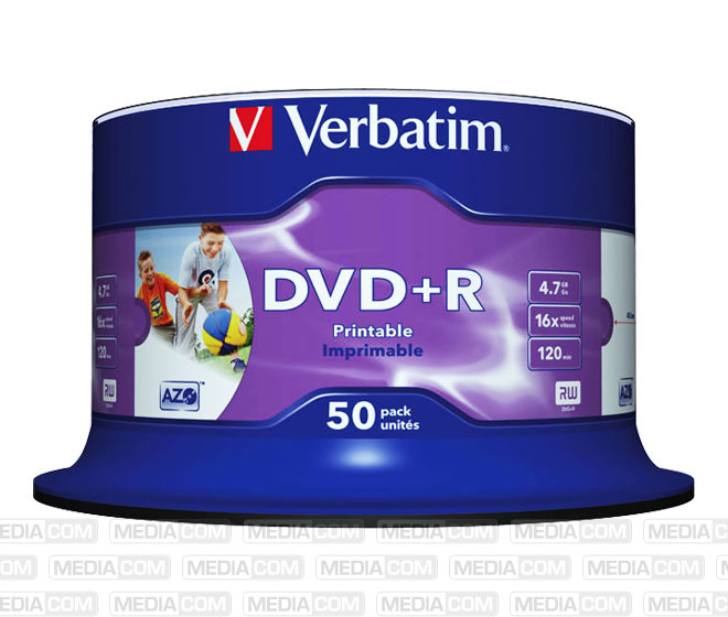 DVD+R 4.7GB/120Min/16x Cakebox (50 Disc)