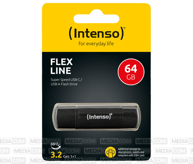 USB 3.2 Stick 64GB, Flex Line, schwarz