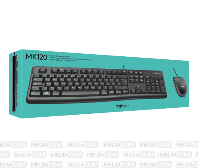 Tastatur/Maus Set MK120, USB, schwarz