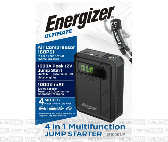 Akku Luftkompressor & Jump Starter, JE10001JP, 160 PSI