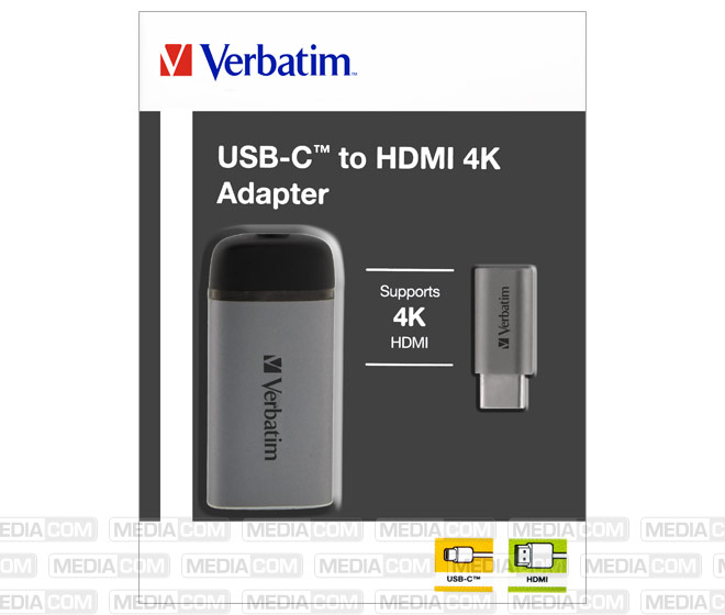 Adapter, USB 3.1-C, HDMI 4K, silber