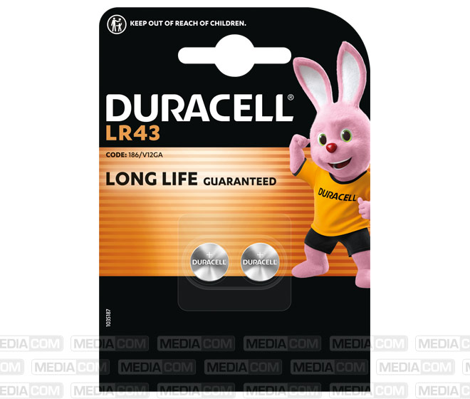 Batterie Alkaline, Knopfzelle, LR43, V12GA, 1.5V