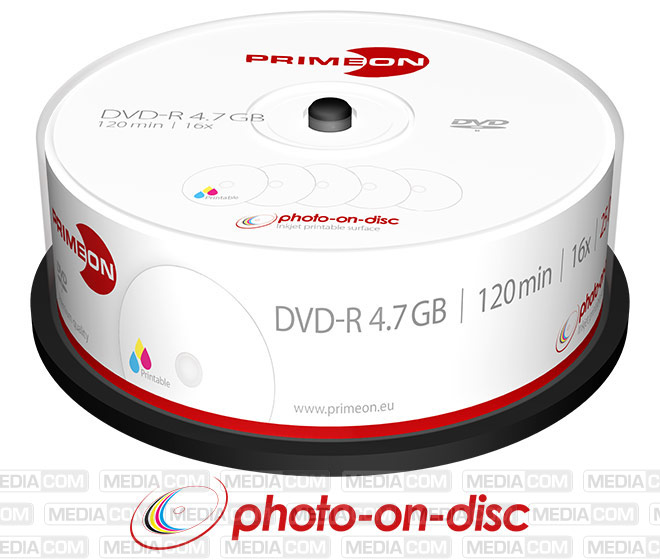 DVD-R 4.7GB/120Min/16x Cakebox (25 Disc)