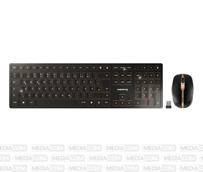 Tastatur-Maus Set DW 9100 Slim, Wireless, Bluetooth, schwarz